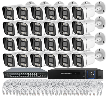 Camera Kit 24 ch  8MP 4K POE NVR KIT IP Camera Security Camera System Factory Direct Sales Export