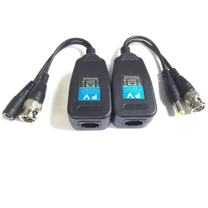 CCTV Video Balun HD 8MP Connector Transceiver DC BNC to RJ45 Twisted Pair Transmitter Coaxial Bideo Balun Factory to Consumer