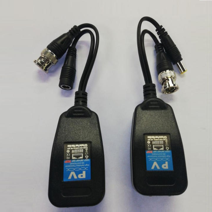 CCTV Video Balun HD 8MP Connector Transceiver DC BNC to RJ45 Twisted Pair Transmitter Coaxial Bideo Balun Factory to Consumer