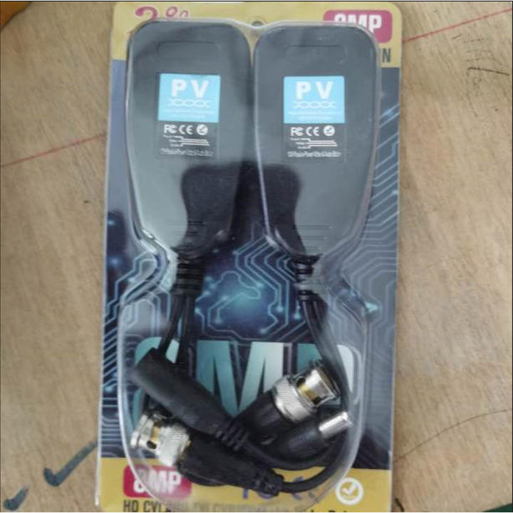 CCTV Video Balun HD 8MP Connector Transceiver DC BNC to RJ45 Twisted Pair Transmitter Coaxial Bideo Balun Factory to Consumer