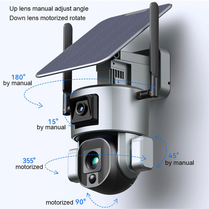 Clear Video 4G 10X Zoom PT 4.0Megapixel Wifi  Dome CCTV Network Ipsy Solar Battery Backup  Camera