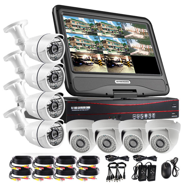 Economic  8ch 1.0 M  HD AHD DVR CCTV Camera KIT