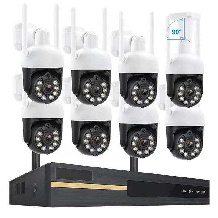 Eseecloud 3MP Wifi Smart Two-way Audio Auto Track IP WiFi Security Camera 8CH Wireless CCTV System