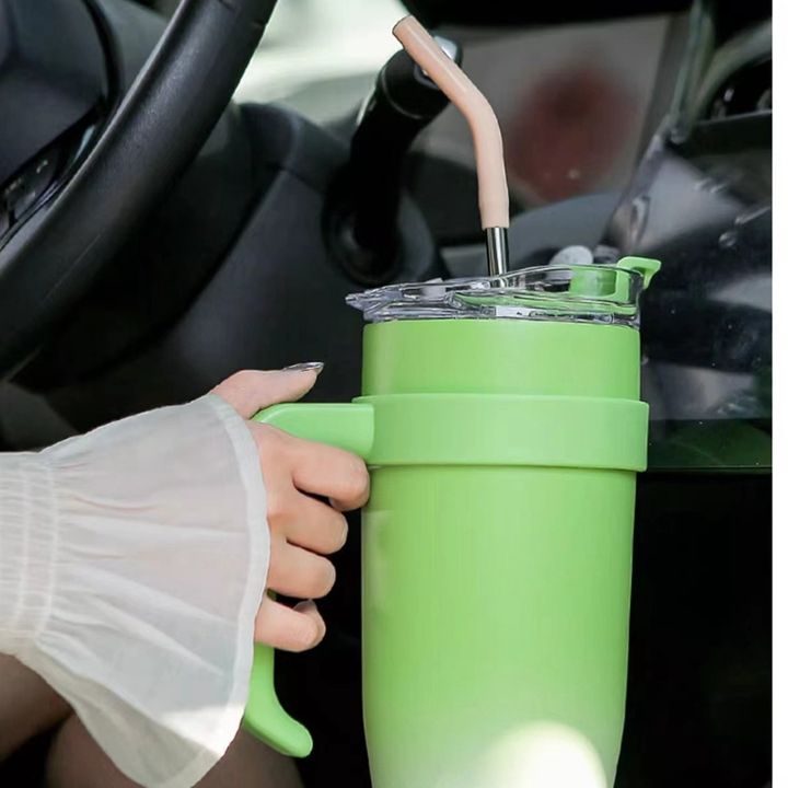 100% leak froof 18/8 stainless steel double wall  bpa free mug 40oz large thermal insulation tumbler with handle and straw lid Manufacturing Firm