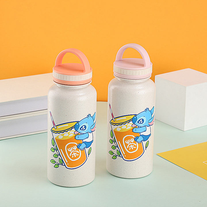 1000ml /32oz big capacity Wide mouth Eco-friendly degradable material Plastic Wheat Straw Sports Water Bottle Wholesale Bulk Supply Distributor