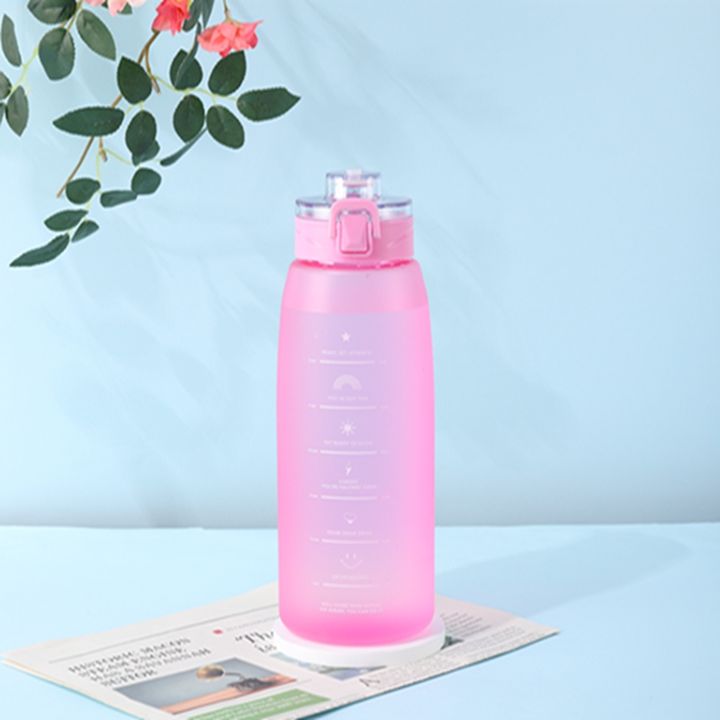 1000ml BPA free custom logo and color plastic Sport water bottle 1l / 32oz with motivational time mark for Daily hydration Manufacturing Services Solutions
