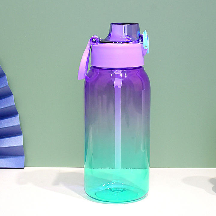 1000ml Tritan Air Flavored up Water Bottle Transparent Factory Wholesale Custom Logo Cheap Gradient Camping Gym Luxury Unisex Mass Production B2B