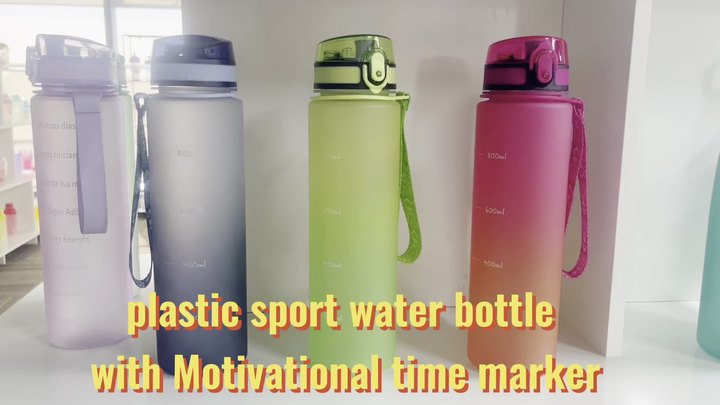 1000ml bpa free custom plastic sport gym water bottle with portable rope for camping