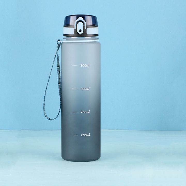 1000ml bpa free custom plastic sport gym water bottle with portable rope for camping Bulk Manufacturing