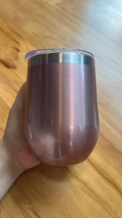 12oz Double Wall wine Tumbler Vacuum Insulated Travel  Egg shape Stainless Steel coffee mug  with pp lid Manufacturing and Export Efficiency
