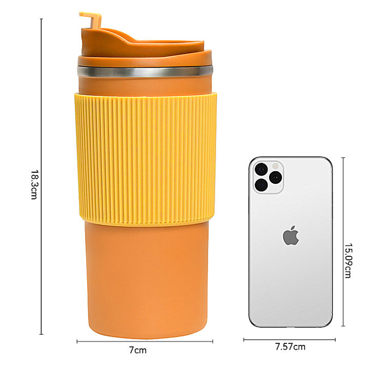 16oz OEM/ODM BPA FREE 0.48L durable Double Wall Stainless Steel Insulated Vacuum Cup Travel Mug with a food grade pp lid