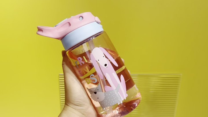 17oz/ 500ml Food grade travel drinking bottle violet Kids Water Bottle with Spout Cover and Built-in Carrying Loop for school Export-Oriented Factory Manufacturer