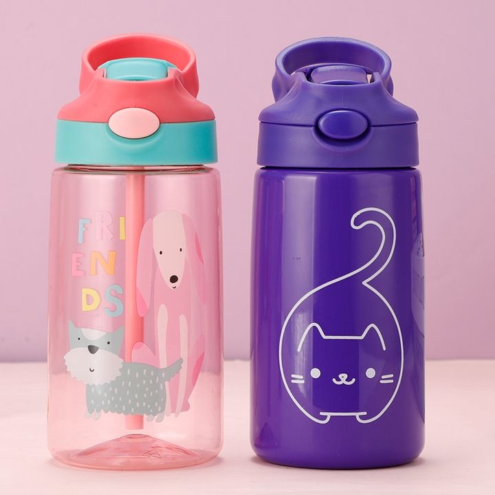 17oz/ 500ml Food grade travel drinking bottle violet Kids Water Bottle with Spout Cover and Built-in Carrying Loop for school Export-Oriented Factory Manufacturer