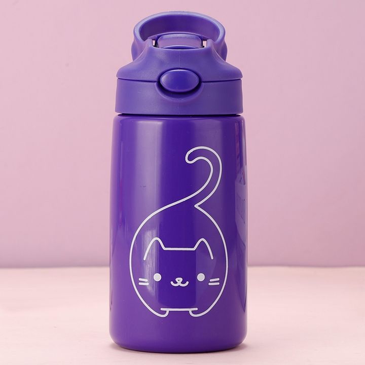 17oz/ 500ml Food grade travel drinking bottle violet Kids Water Bottle with Spout Cover and Built-in Carrying Loop for school Export-Oriented Factory Manufacturer