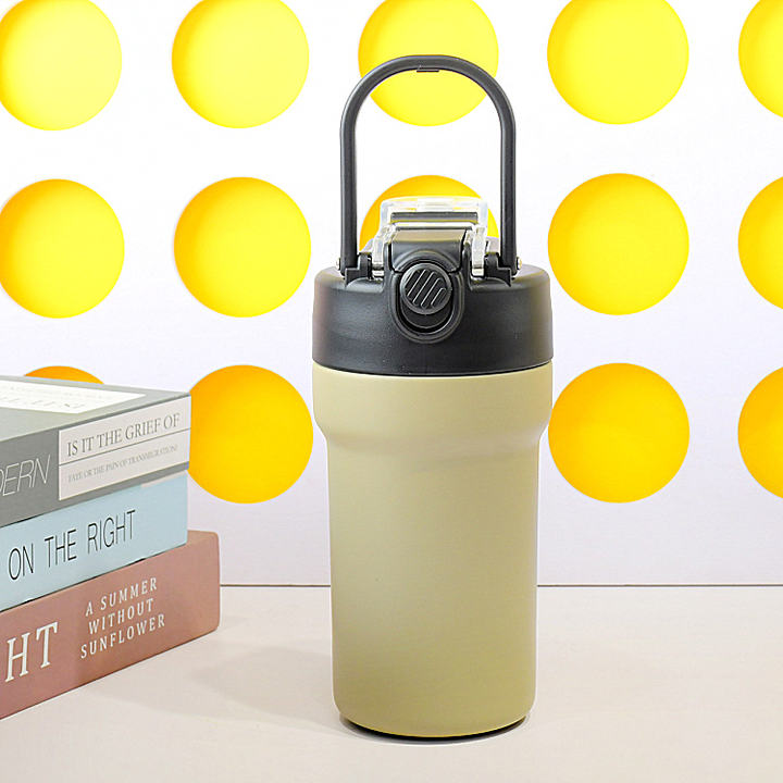 17oz/500ml travel coffee cup OEM/ODM bpa free Double wall insulated 304 stainless steel sport water bottle with portable handle Manufacturer and Supplier Excellence