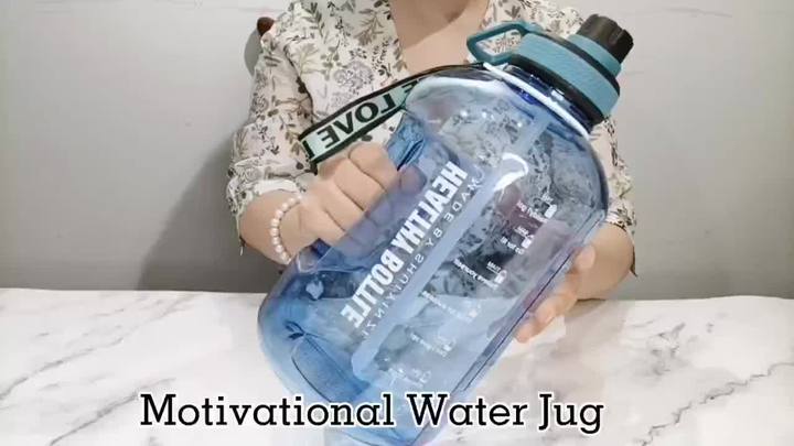 2.2L Bpa Free Customized Gym Gallon Protein Jug Motivational Plastic Transparent Straw Sport Water Bottle With Time Marker Customized Manufacturing