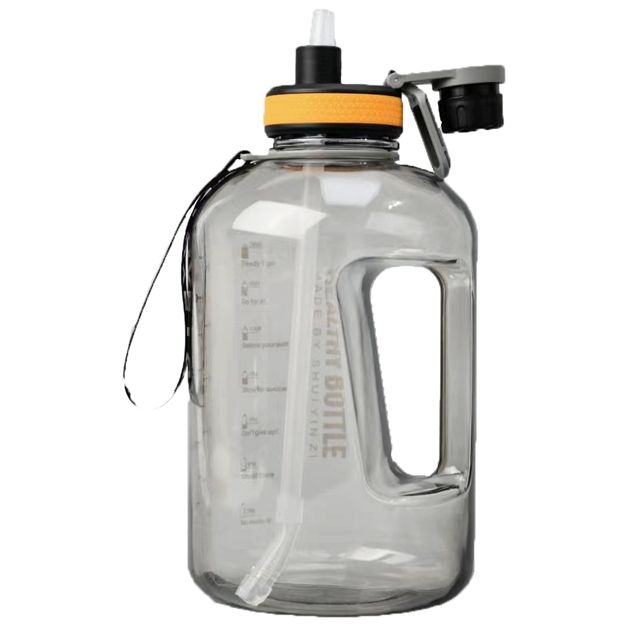 2.2L Bpa Free Customized Gym Gallon Protein Jug Motivational Plastic Transparent Straw Sport Water Bottle With Time Marker Customized Manufacturing