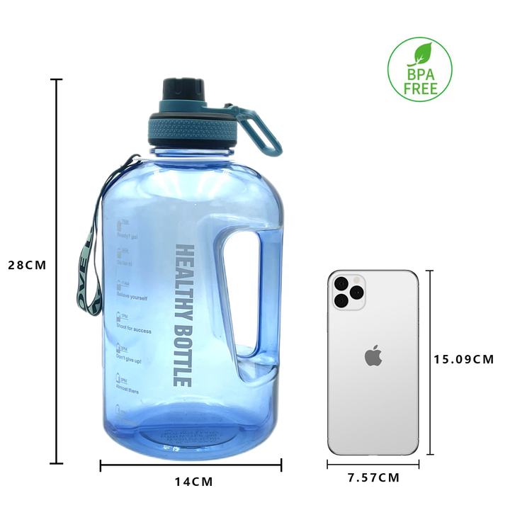 2.2L Bpa Free Customized Gym Gallon Protein Jug Motivational Plastic Transparent Straw Sport Water Bottle With Time Marker Customized Manufacturing