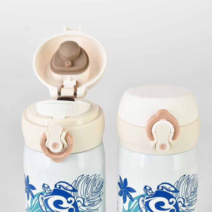 2021 New Printed Thermos Stainless Steel Cup European And American Creative Hot Water Cup Korean Bounce Student Cup Custom Factory Production Trade