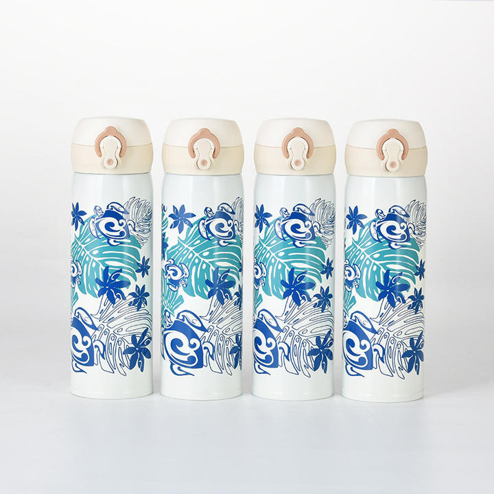 2021 New Printed Thermos Stainless Steel Cup European And American Creative Hot Water Cup Korean Bounce Student Cup Custom Factory Production Trade