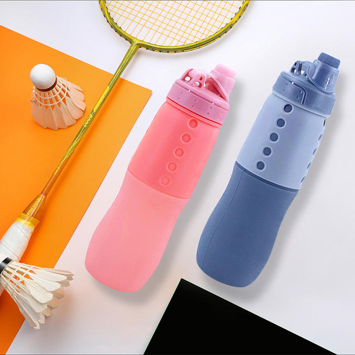 2021 New Silicone Foldable Sports Cup Creative Outdoor Travel Sports Kettle Bottle Can Be Customized Silicone Cup Quality Manufacturing Innovation