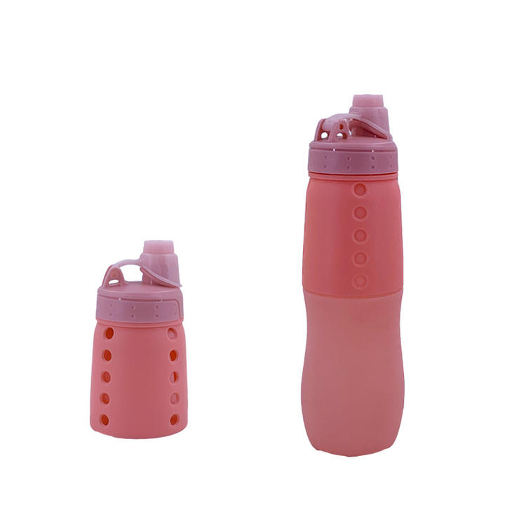 2021 New Silicone Foldable Sports Cup Creative Outdoor Travel Sports Kettle Bottle Can Be Customized Silicone Cup Quality Manufacturing Innovation