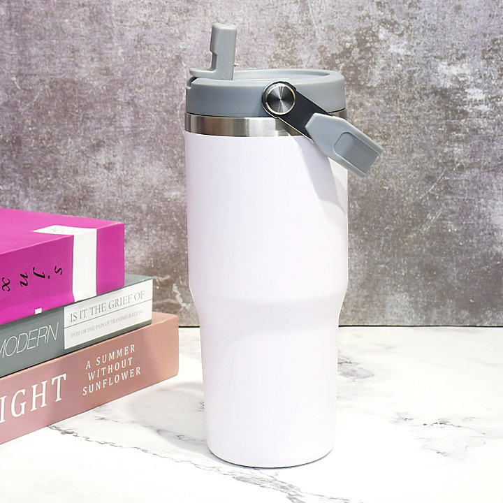 20oz/25oz/30oz reusable cup Double wall Vacuum Insulated stainless steel Thermos Water bottle with straw leak resistant flip Wholesale Trade Supplier Innovation
