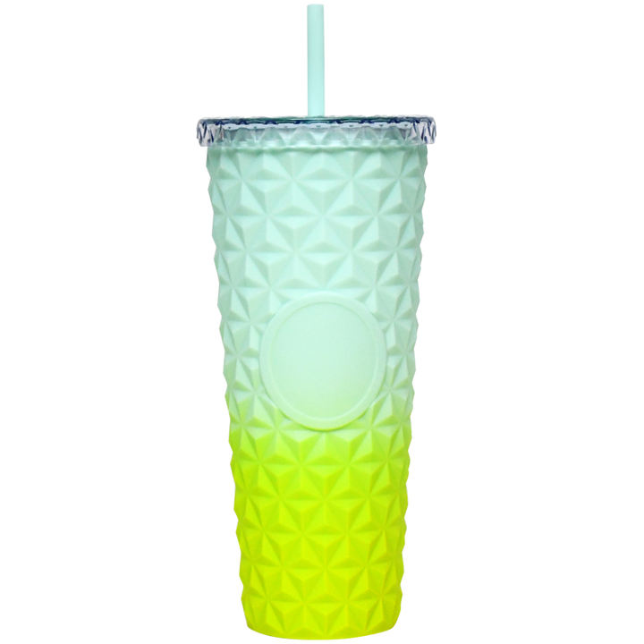 24oz BPA-Free Durable Cupholder Friendly Wide Mouth Travel Mug double wall Acrylic Studded Tumblers with Lid and Straw Product Manufacturing