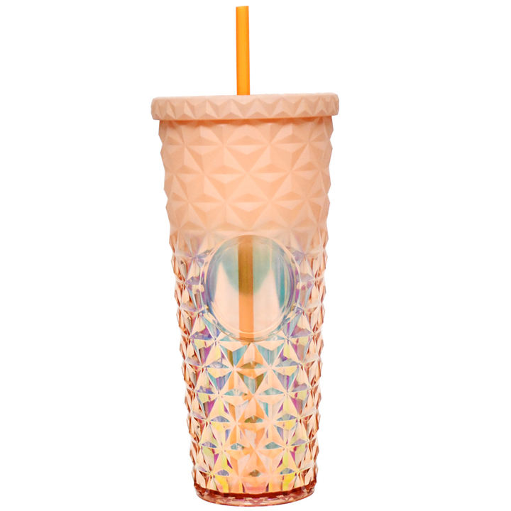 24oz BPA-Free Durable Cupholder Friendly Wide Mouth Travel Mug double wall Acrylic Studded Tumblers with Lid and Straw Product Manufacturing