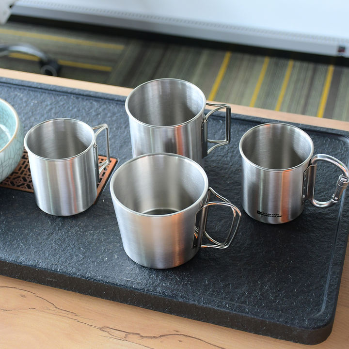 300ml /10oz Stainless Steel Cup, Camping Cups Coffe Mug Reusable Insulated Metal Cup with Handle Industrial Exporter Operations