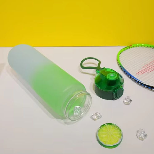 32oz/1liter directly drinking customized gradient color and logo bpa free plastic sport water bottle with portable lid Industrial Exporter Factory