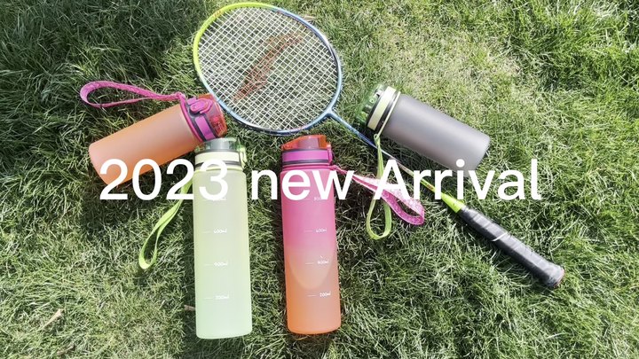 32oz Custom bpa free leafproof OEM/ODM gym fitness outdoor plastic drinkware 1L Motivational sport Water Bottle