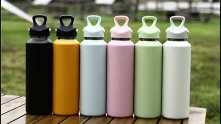 32oz OEM/ODM Custom space kettle thermos flask Stainless Steel double wall water bottle with slip straw handle lid