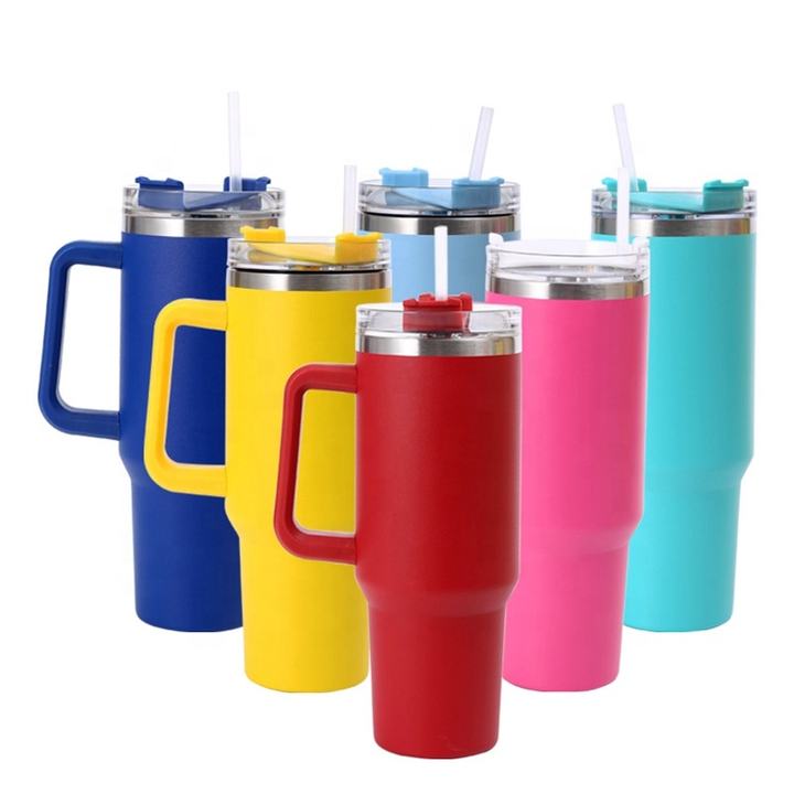 40 oz Popular Car Cups Modern Tumbler with Handle Straw Lid  Travel Vacuum Insulated Cup Double Wall Stainless Steel Discount Factory Network