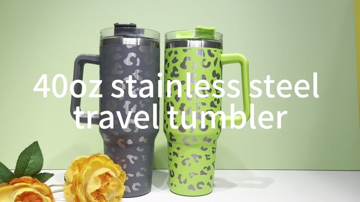 40Oz Tumbler with Handle Inside and Steel Travel Mugs Stainless Steel Drinkware Cups with Lids Modern Food Contact Safe Import Wholesale Solutions