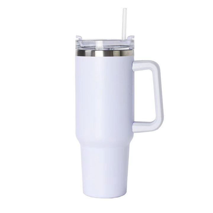 40Oz Tumbler with Handle Inside and Steel Travel Mugs Stainless Steel Drinkware Cups with Lids Modern Food Contact Safe Import Wholesale Solutions
