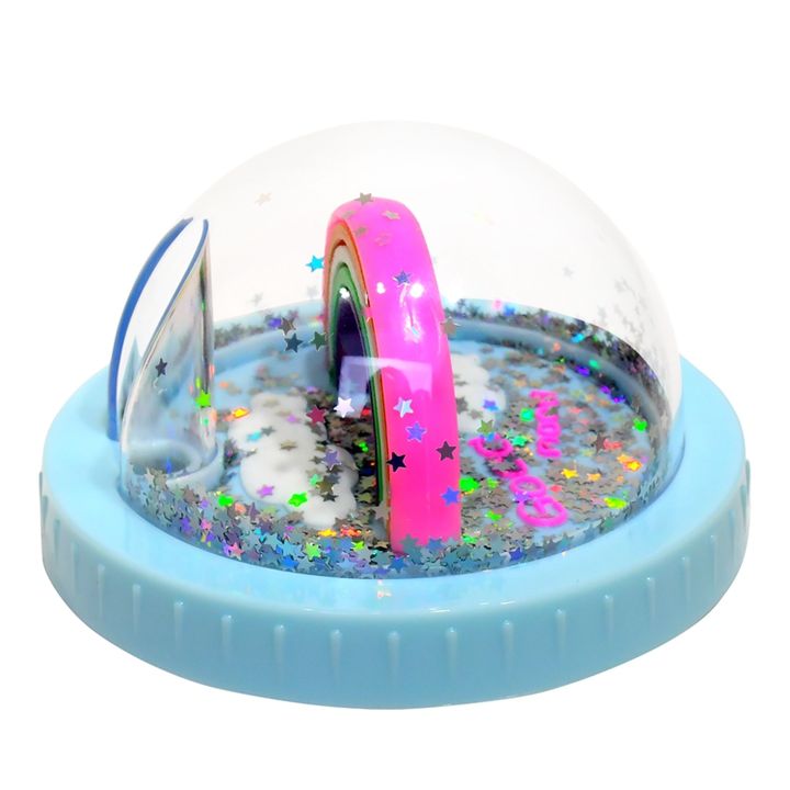 480ml/16oz customizable bpa free Multi-Colors Sparkling Handgrip Coffee Ribbon Cup with straw and clear Dome lid Private Label Manufacturing Innovation