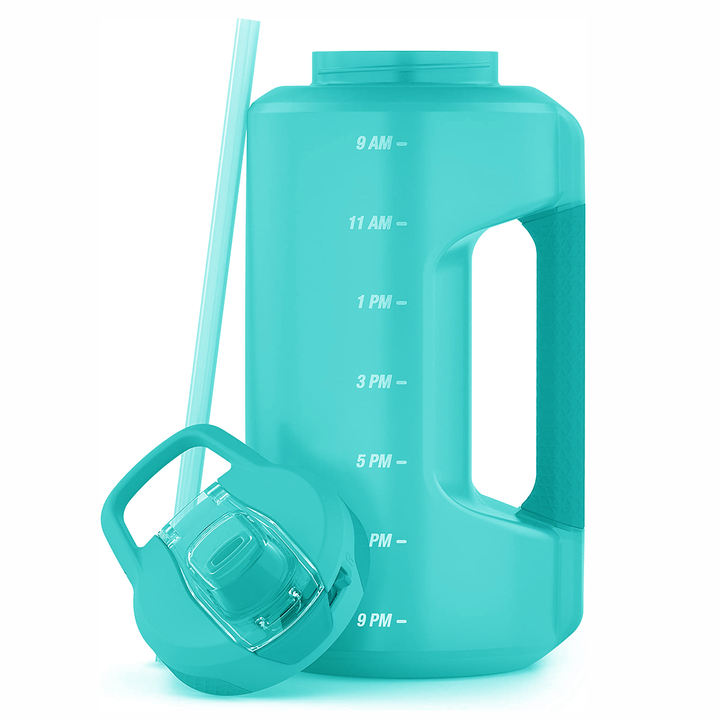 64Oz Gallon Water Bottle Custom Logo Leakproof Gym Jug with Time Marker gallon bottle OEM Sports accessories gallon water bottle Industrial Exporter