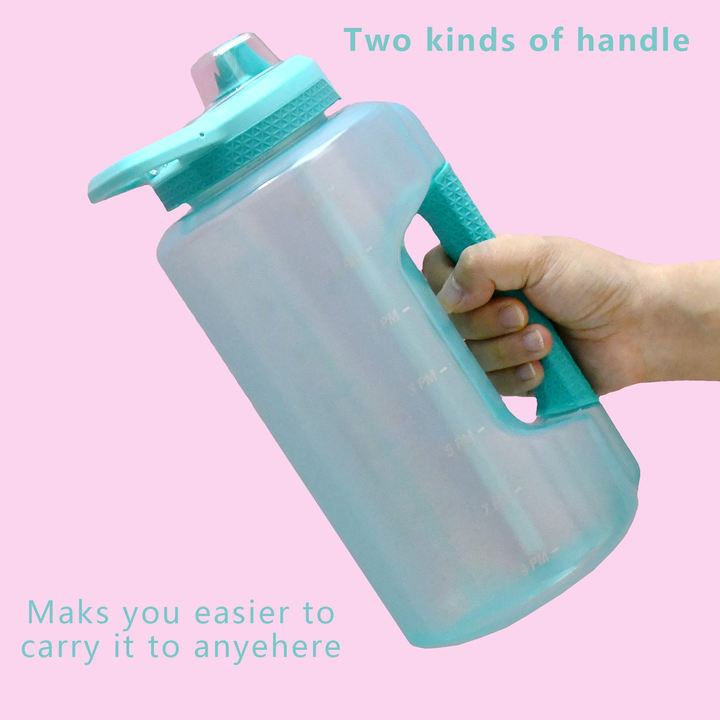 64Oz Gallon Water Bottle Custom Logo Leakproof Gym Jug with Time Marker gallon bottle OEM Sports accessories gallon water bottle Industrial Exporter