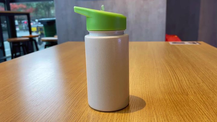 700ml/24oz  plastic wheat straw biodegradable material kids travel camping water bottle with custom logo