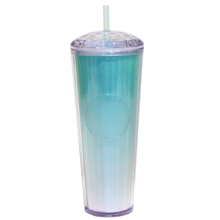 750ml dome lid large capacity  cold cup venti 24 oz double wall Durable custom plastic water cup with lid and straw Manufacturing & Supply