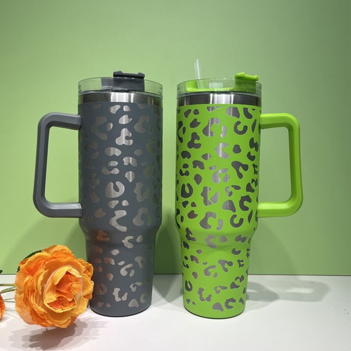 8/18 Stainless Steel Travel Thermos Handle Customizable Logo 40oz Capacity Factory-Sold Tea Coffee Beer Hot Water Hot Cars Large-Scale Manufacturing