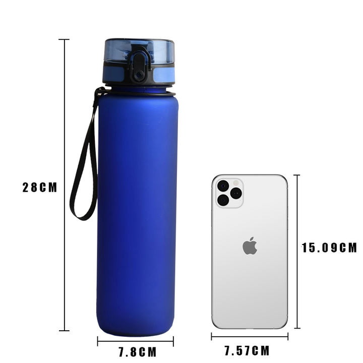 980ml Outdoor Plastic Bpa Free Eco Friendly Sports Water Bottles With Time Marker Industrial Supplier