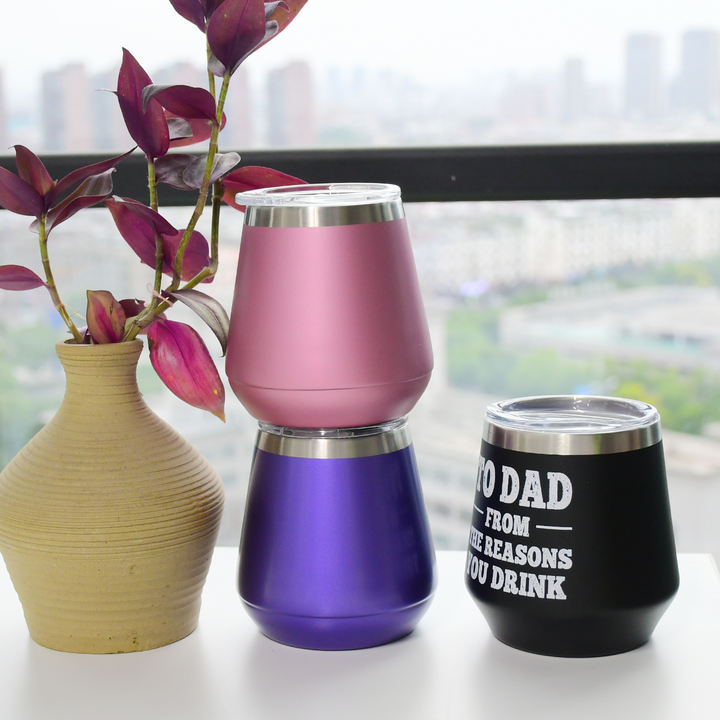 BPA FREE 12oz/350ml Double Wall travel coffee wine mug  Stainless Steel Double Wall Vacuum coffee mugs with custom logo Bulk Supply