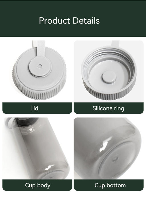 BPA Free Eco-friendly Large Capacity Plastic Sport Water Bottle with Portable Handle Customized Logo and Color for Outdoor China Production Hub