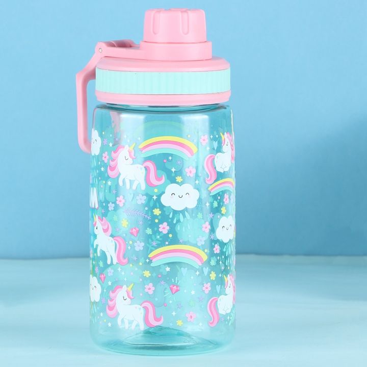 BPA free cartoon bottle 500ml/17oz direct drinking kids water bottle with Leak proof screw lid and Foldable portable han China Exporter B2B