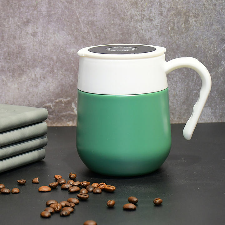 CUSTOM LOGO AND COLOR Smart Mug gift cup thermos LED Temperature display stainless steel coffee mug with handle and spoon Custom Manufacturing