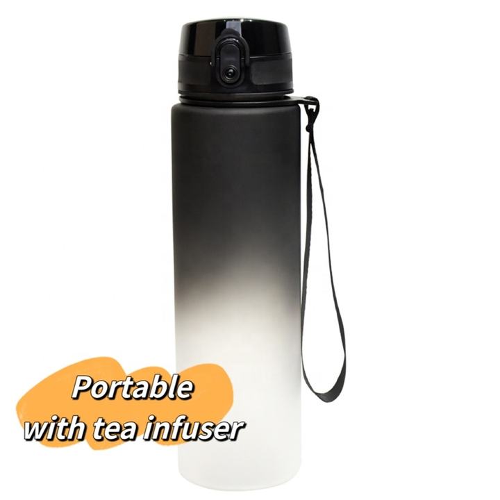 Cheap 1L durable Large Capacity BPA Free Tritan Sport water Bottle with motivational time marker and filter Wholesale Trade Supplier