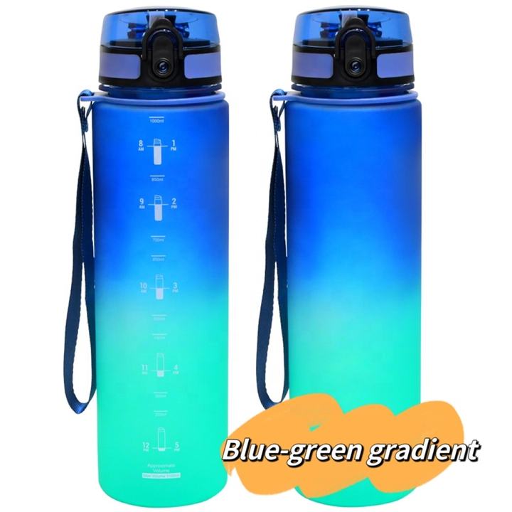 Cheap 1L durable Large Capacity BPA Free Tritan Sport water Bottle with motivational time marker and filter Wholesale Trade Supplier