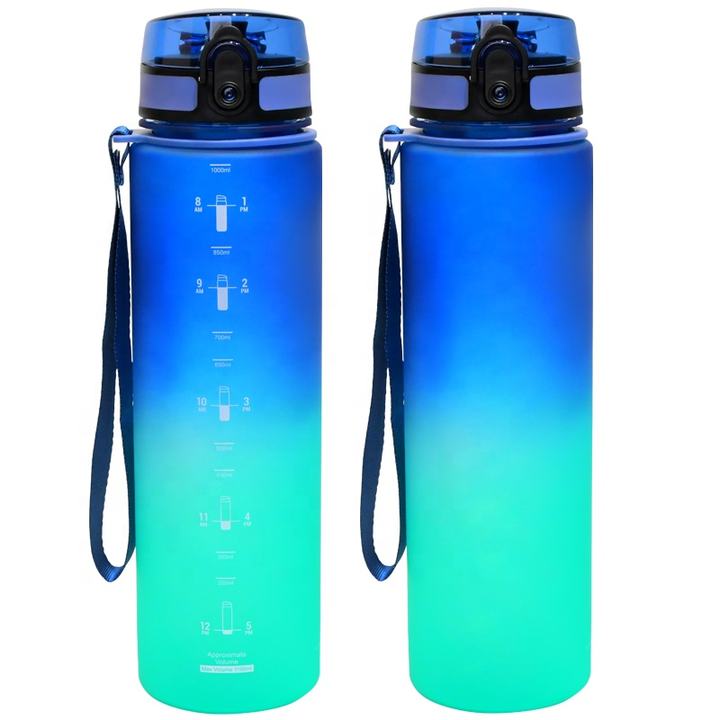 Cheap Tritan 1000ml Large Capacity BPA Free Sport Bottle Leak-proof with tea filter and time marker Manufacturing Services